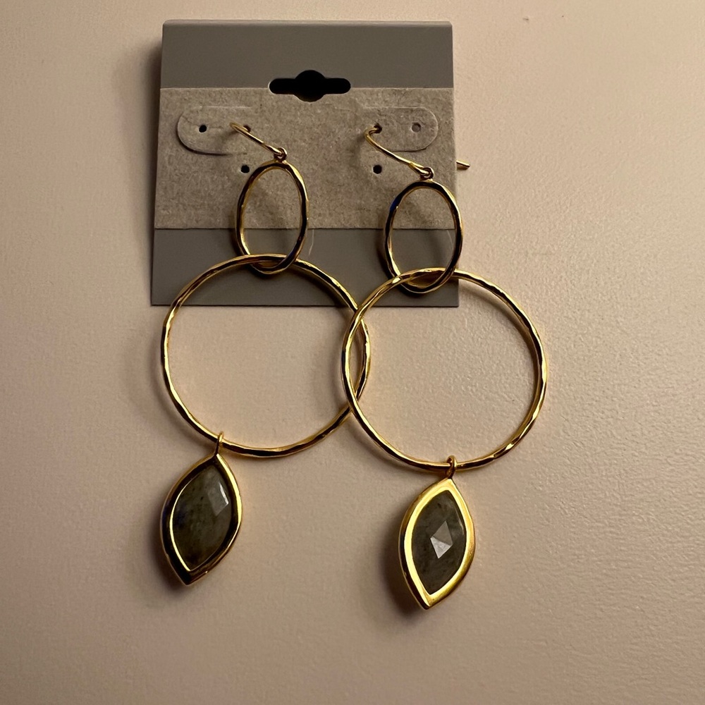 Gorjana Earrings Gold Tone New